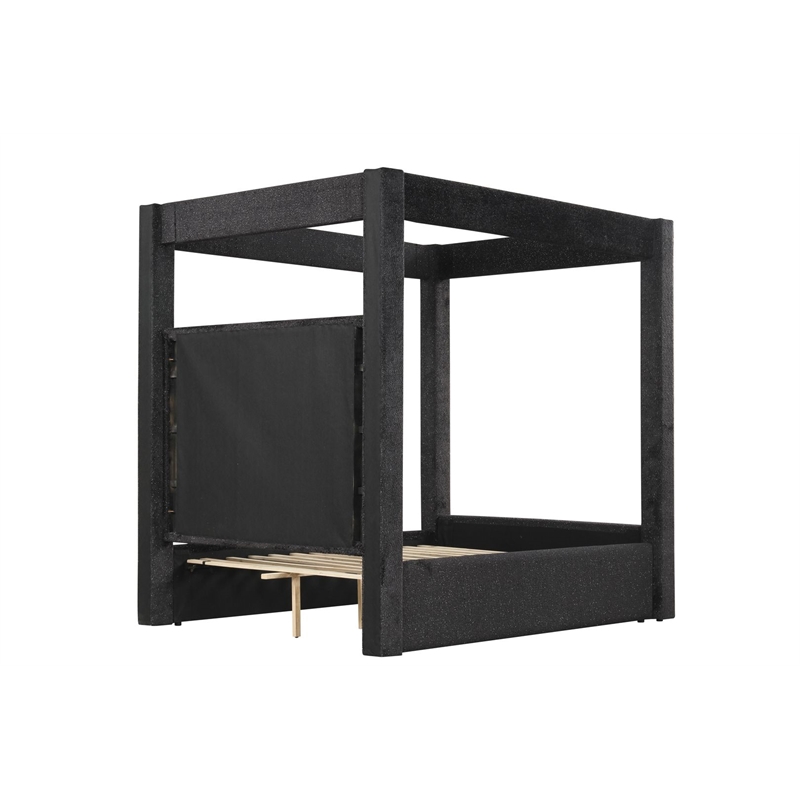 Best Master Furniture Borealis Starry Fabric Bed Frame (Eastern King/ Black)