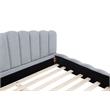 Best Master Furniture Ctera Velvet Low Profile Bed Frame (Queen/ Light Gray)