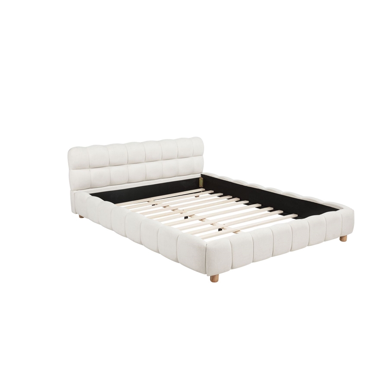 Best Master Furniture Ctoria Burlap Low Profile Bed Frame (Queen/ Beige)