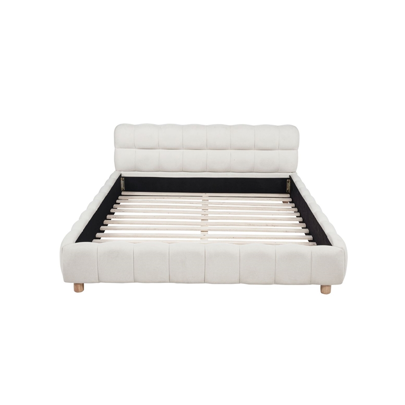 Best Master Furniture Ctoria Burlap Low Profile Bed Frame (Queen/ Beige)