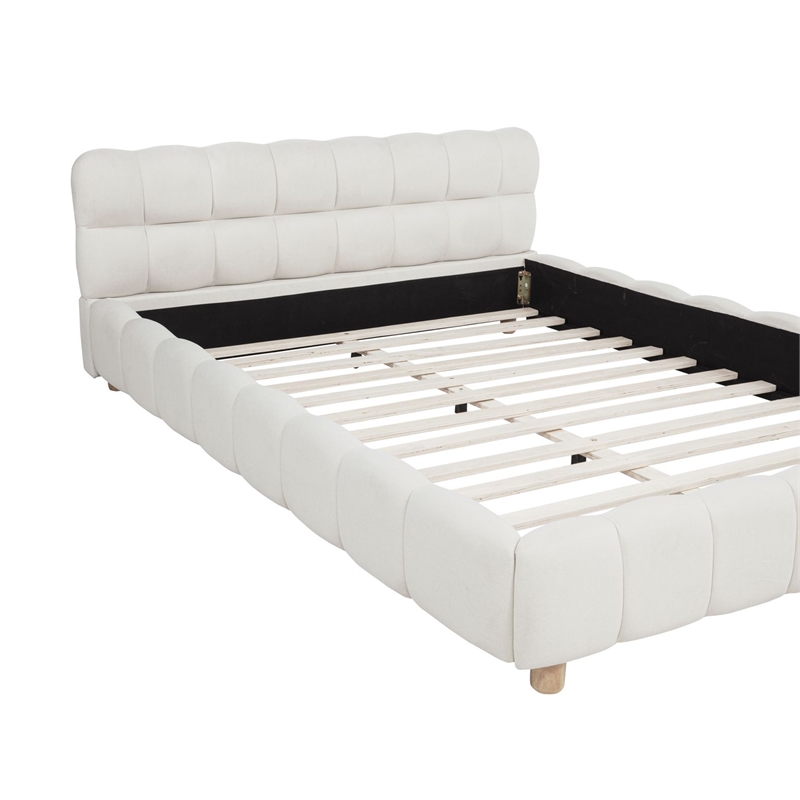 Best Master Furniture Ctoria Burlap Low Profile Bed Frame (Queen/ Beige)