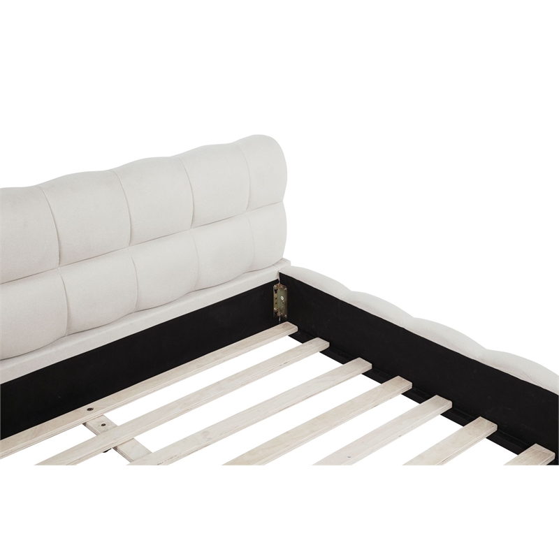 Best Master Furniture Ctoria Burlap Low Profile Bed Frame (Queen/ Beige)