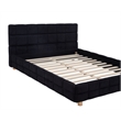 Best Master Furniture Ctalon Fleece Low Profile Bed Frame (Queen/ Black)