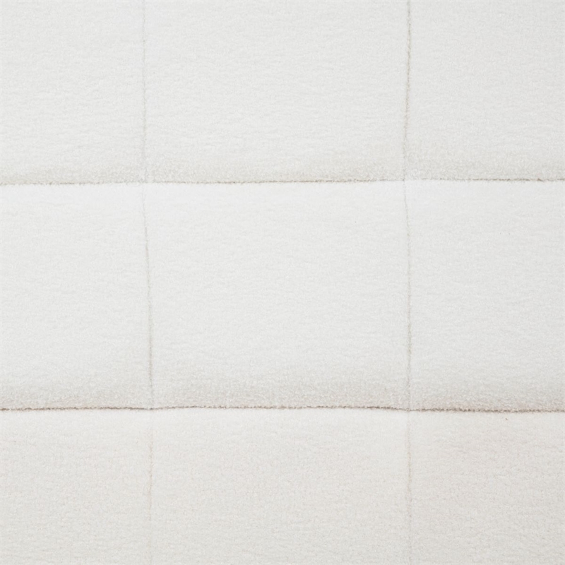 Best Master Furniture Ctalon Fleece Low Profile Bed Frame (Queen/ Cream)