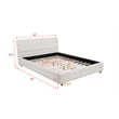 Best Master Furniture Ctalon Fleece Low Profile Bed Frame (Queen/ Cream)