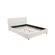 Best Master Furniture Ctalon Fleece Low Profile Bed Frame (Queen/ Cream)