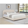 Best Master Furniture Cteris Fleece Low Profile Bed Frame (Queen/ Cream)