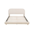 Best Master Furniture Cteris Fleece Low Profile Bed Frame (Queen/ Cream)