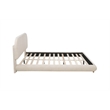 Best Master Furniture Cteris Fleece Low Profile Bed Frame (Queen/ Cream)