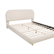 Best Master Furniture Cteris Fleece Low Profile Bed Frame (Queen/ Cream)
