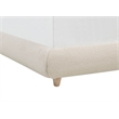 Best Master Furniture Cteris Fleece Low Profile Bed Frame (Queen/ Cream)