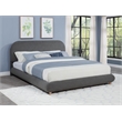 Best Master Furniture Cteris Fleece Low Profile Bed Frame (Queen/ Gray)