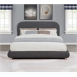 Best Master Furniture Cteris Fleece Low Profile Bed Frame (Queen/ Gray)