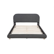 Best Master Furniture Cteris Fleece Low Profile Bed Frame (Queen/ Gray)