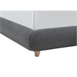 Best Master Furniture Cteris Fleece Low Profile Bed Frame (Queen/ Gray)