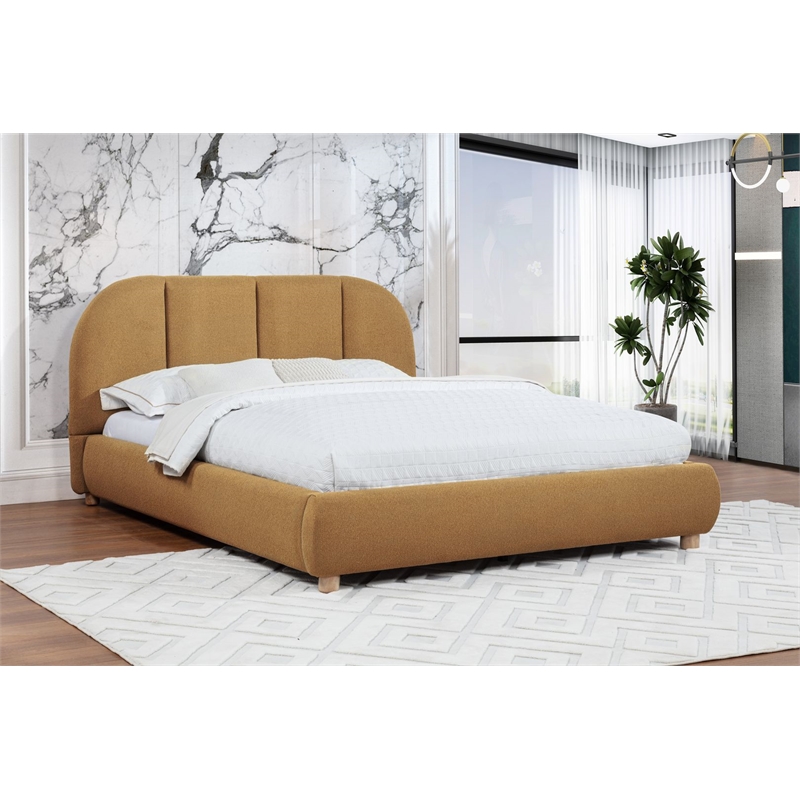 Best Master Furniture Ctasia Burlap Low Profile Bed Frame (Queen/ Golden Brown)