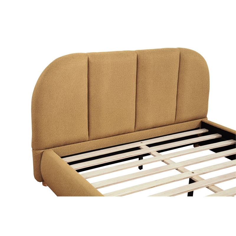 Best Master Furniture Ctasia Burlap Low Profile Bed Frame (Queen/ Golden Brown)