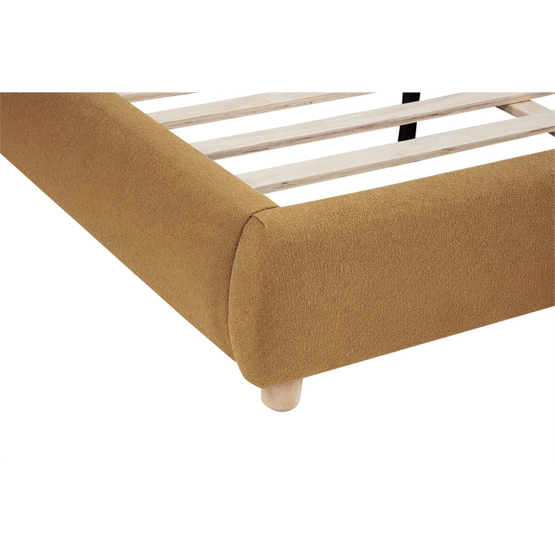 Best Master Furniture Ctasia Burlap Low Profile Bed Frame (Queen/ Golden Brown)
