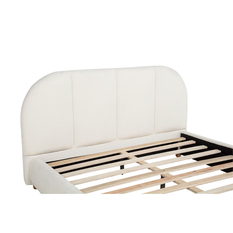 Best Master Furniture Ctasia Burlap Low Profile Bed Frame (Queen/ Ivory)