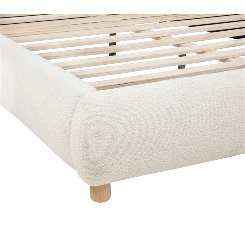 Best Master Furniture Ctasia Burlap Low Profile Bed Frame (Queen/ Ivory)