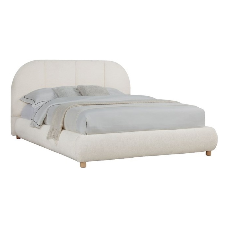 Best Master Furniture Ctasia Burlap Low Profile Bed Frame (Queen/ Ivory)