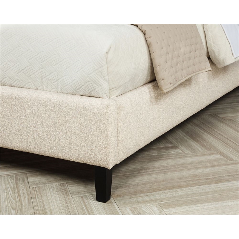 Best Master Furniture Tlerae Modern Upholstered Bed Frame (California King/ Oat)