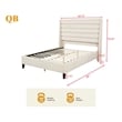 Best Master Furniture Tlerae Modern Upholstered Bed Frame (Queen/ Oat)