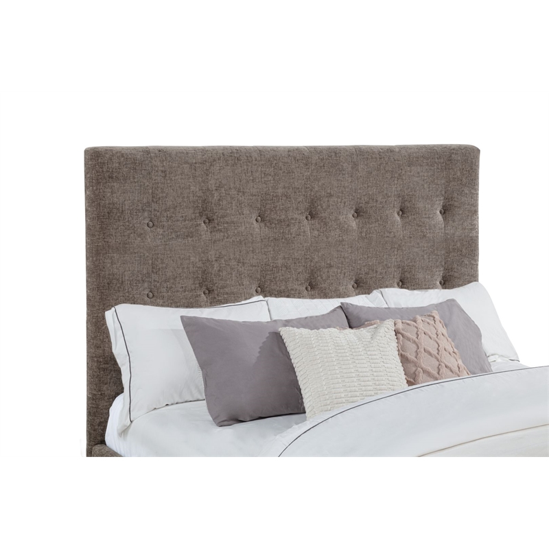 Best Master Furniture Umeria Modern Bed Frame (Eastern King/ Gray Chenille)
