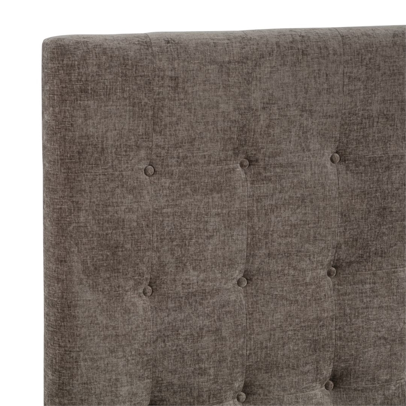 Best Master Furniture Umeria Modern Bed Frame (Eastern King/ Gray Chenille)