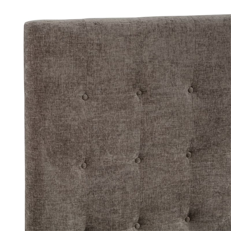 Best Master Furniture Umeria Modern Bed Frame (Queen/ Gray Chenille)