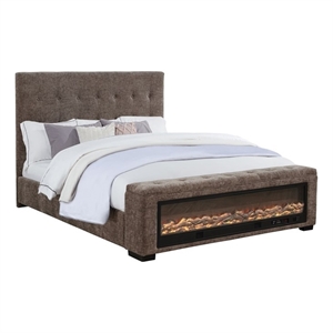 Best Master Furniture Umeria Modern Bed Frame (Queen/ Gray Chenille)