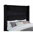 Best Master Furniture Uphoria Rabbit Velvet Bed Frame (California King/ Black)