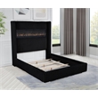 Best Master Furniture Uphoria Rabbit Velvet Bed Frame (Eastern King/ Black)