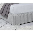 Best Master Furniture Uphoria Rabbit Velvet Bed Frame (Eastern King/ Gray)