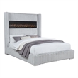 Best Master Furniture Uphoria Rabbit Velvet Bed Frame (Eastern King/ Gray)