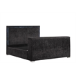 Best Master Furniture Yureya Starry Fabric Bed Frame (Eastern King/ Black)