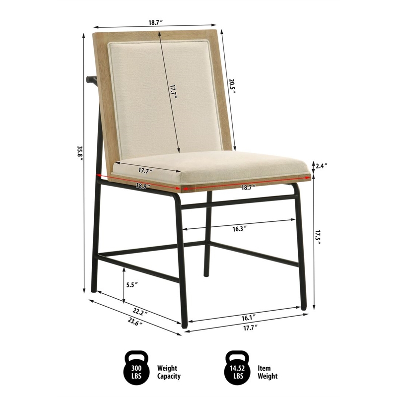 Best Master Furniture Bristol Kepler Driftwood Dining Chair (Set of 2)