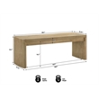 Best Master Furniture Bristol Kepler Driftwood Dining Bench