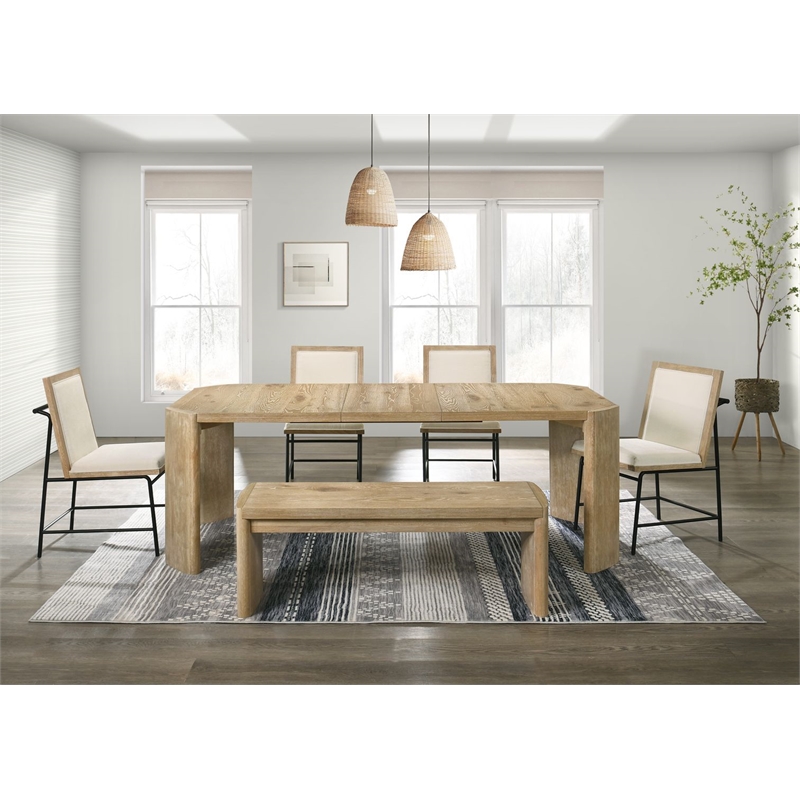 Best Master Furniture Bristol Kepler Driftwood Dining Bench