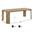 Best Master Furniture Bristol Kepler Driftwood Rectangle Dining Table