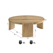 Best Master Furniture Bristol Kepler Driftwood Round Coffee Table