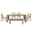 Best Master Furniture Bristol 6-Piece Kepler Driftwood Rectangle Dining Set