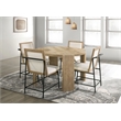 Best Master Furniture Bristol 5-Piece Kepler Driftwood Round Dining Set