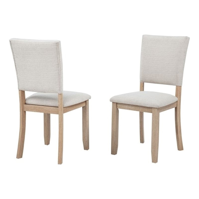 Best Master Furniture Camden Beige with Light Oak Dining Chairs (Set of 2)