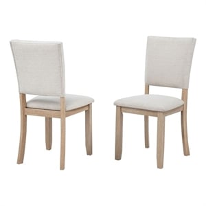 Best Master Furniture Camden Beige with Light Oak Dining Chairs (Set of 2)