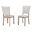 Best Master Furniture Camden Beige with Light Oak Dining Chairs (Set of 2)