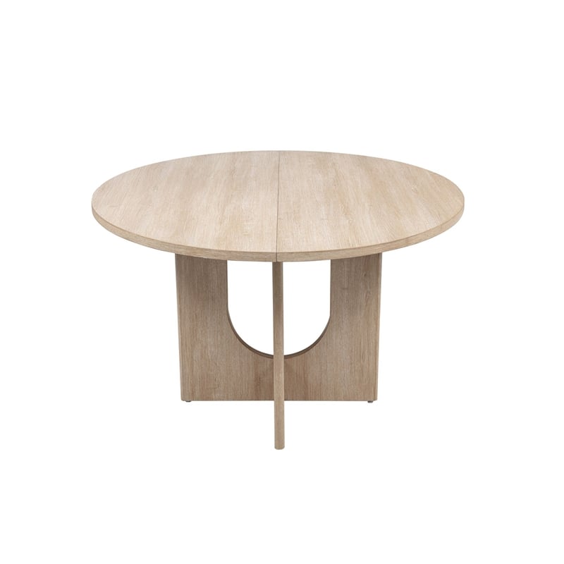 Best Master Furniture Camden Modern Light Oak Round Dining Table