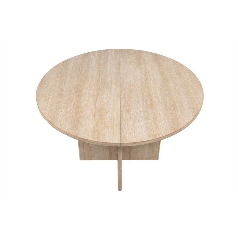 Best Master Furniture Camden Modern Light Oak Round Dining Table