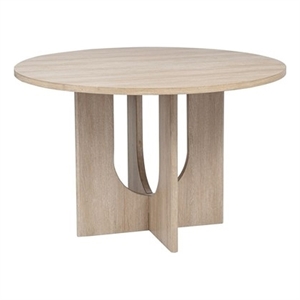 Best Master Furniture Camden Modern Light Oak Round Dining Table