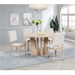 Best Master Furniture Camden 5-Piece Modern Light Oak Round Dining Set